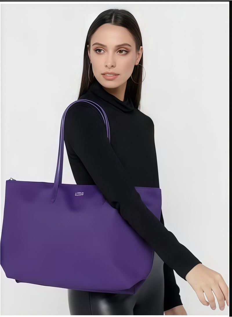 Lacoste Women's L12.12 Concept Fashion Versatile Large Capacity Zipper Handbag Single Shoulder Bag Tote Bag Camera Bag Large - Image 2