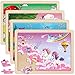SYNARRY Large Unicorn Mermaid Princess Fairy Wooden Kids Puzzles 4 in 1 Gift Box122  94 in Wood Puzzles for Kids Ages 46 Wood Puzzles for Kids Ages 35 Easter Basket Stuffers Gifts for Kids - Image 2