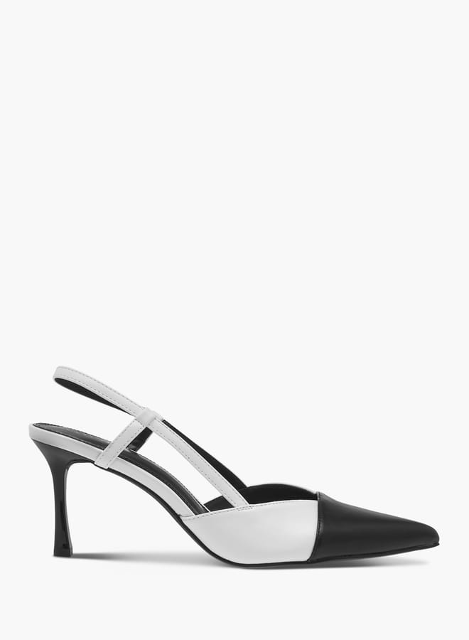 Celeste Women's Panelled Pointed Toe Slip-On Shoes with Stiletto Heels - Image 3
