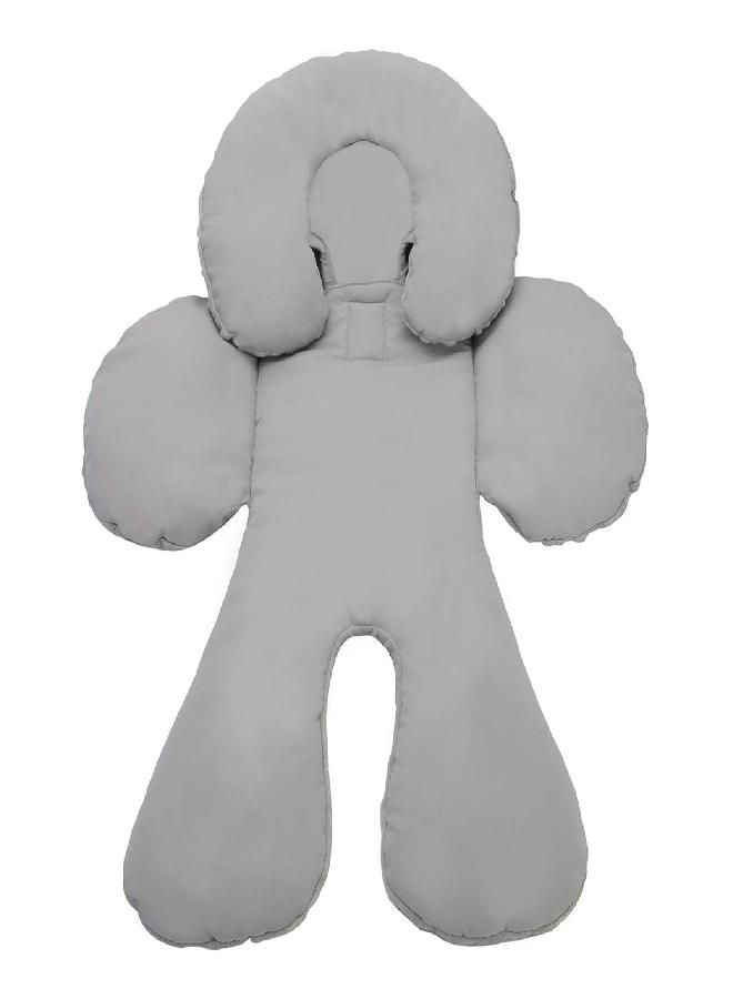 Pro Goleem Pro Goleem Infant Car Seat Head Neck Body Support, Ultra-Soft Minky and Microfiber Newborn Car Seat Insert Cushion, Perfect for Car Seat, Stroller, 2-in-1 Reversible, for Boys and Girls, Gray - Image 1