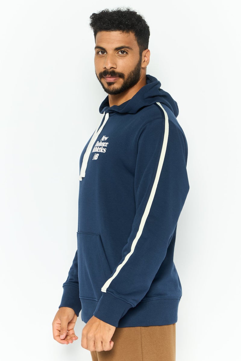 New Balance Men Sportswear Fit Graphic Print Hoodie, Navy - Image 3