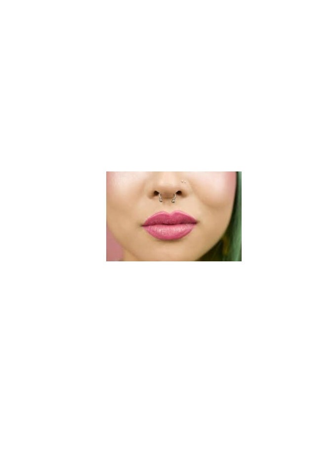 Generic BForbidden Body Jewelry Horseshoe Septum Rings Internally Threaded Small Nose Hoop Surgical Steel 2 pieces  - Image 2