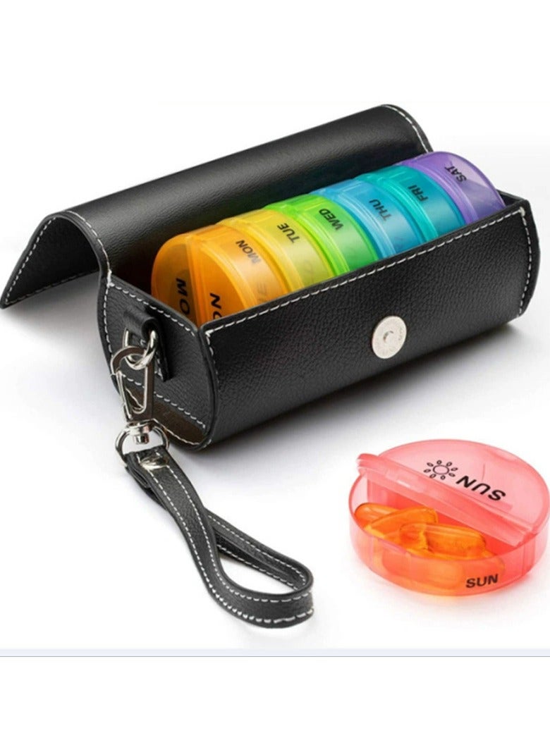 general Weekly Pill Organizer 4 Times a Day Pill Box Organizer Case 7 Daily AM/PM Compartments with Splitter Cutter 28 Cell Travel Large Medication with,Small Boxes Medicine Holder for Vitamin Supplement