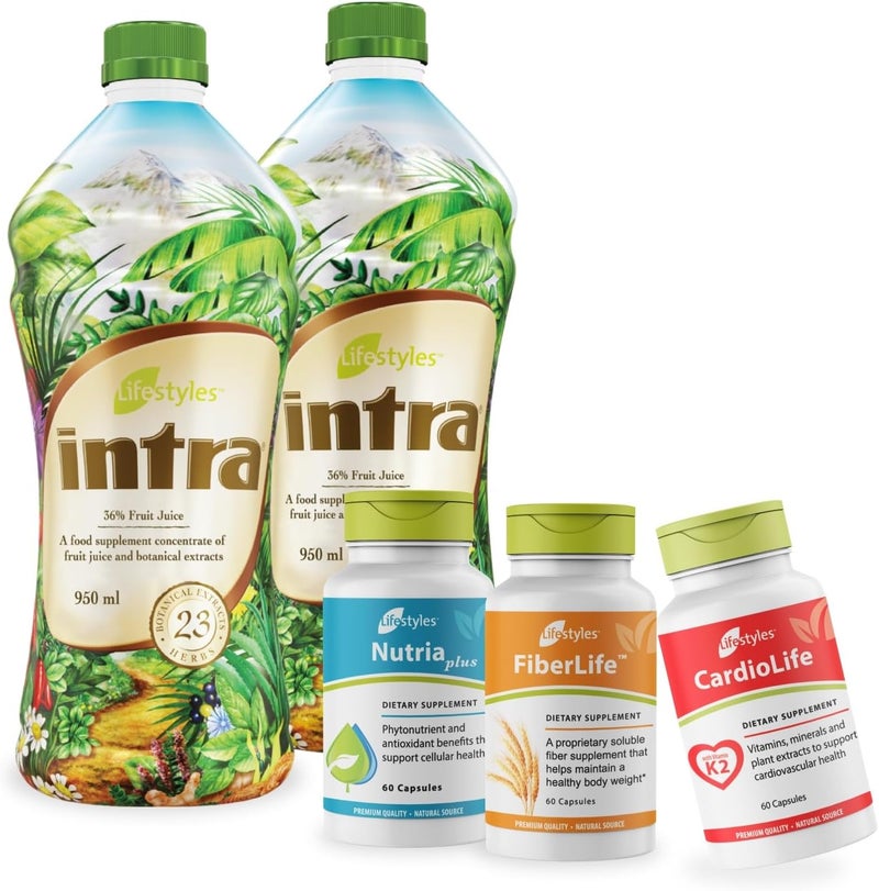 Intra Lifestyles Better Together Kit  Herbal Cleanse Detox Drink Plus Supplements for Immune Support Gut Health Cardiovascular Health  23 Botanical Extracts  Made in Canada - Image 1