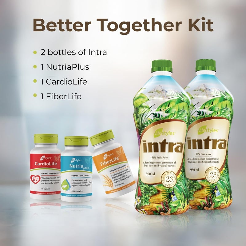 Intra Lifestyles Better Together Kit  Herbal Cleanse Detox Drink Plus Supplements for Immune Support Gut Health Cardiovascular Health  23 Botanical Extracts  Made in Canada - Image 3