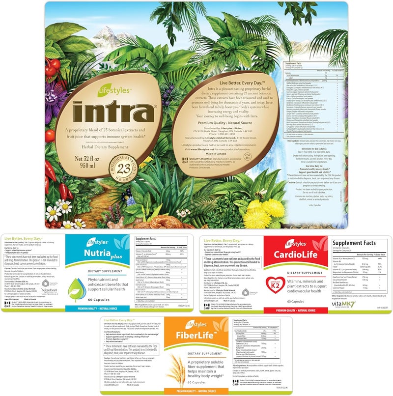 Intra Lifestyles Better Together Kit  Herbal Cleanse Detox Drink Plus Supplements for Immune Support Gut Health Cardiovascular Health  23 Botanical Extracts  Made in Canada - Image 2