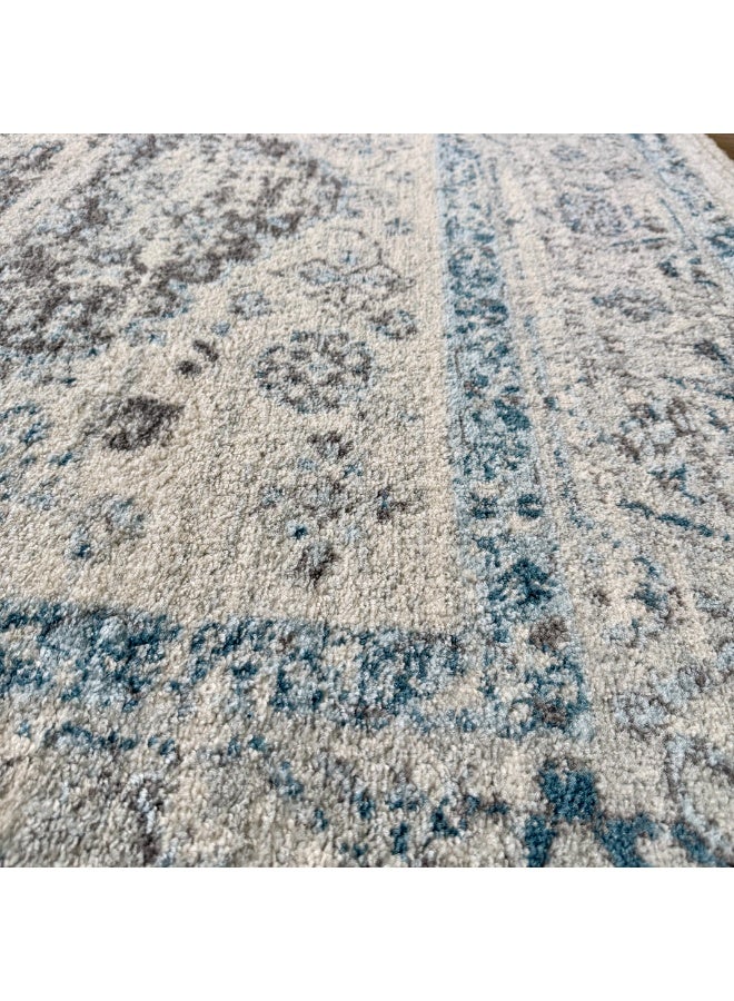 HANDPICKED FURNITURE Ultra Soft Area Carpets For Bed Room Living Room And Dining Room Anti-Slip Floor Carpets Easy To Clean 100 X 200 Cm 33 X 66 Ft Blue - Image 4