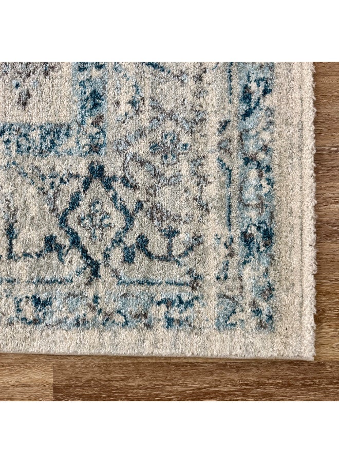 HANDPICKED FURNITURE Ultra Soft Area Carpets For Bed Room Living Room And Dining Room Anti-Slip Floor Carpets Easy To Clean 100 X 200 Cm 33 X 66 Ft Blue - Image 3