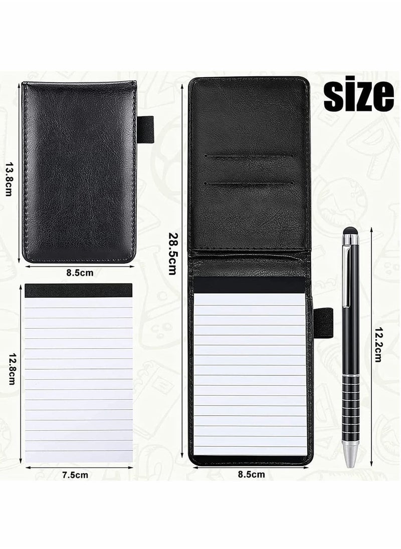 Generic Mini Pocket Notepad Set, 14 x 9 CM Pocket Notepad Holder with Metal Pen  - Image 5