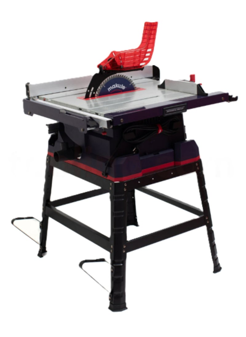 makute Table Saw 2000W, Circular Saw with Aluminum Tabletop, Extendable Work Table, 45° Tilt, 5000 RPM, Φ255 Blade, 90° Cutting Depth 86mm, 60mm at 45°, Emergency Stop, Woodworking Tool, TS131-255  - Image 3