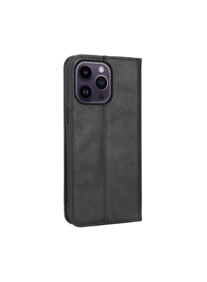 اس-توب جراب هاتف جلدي بمشبك مغناطيسي بتصميم كلاسيكي لهاتف iPhone 15 Pro - Image 3