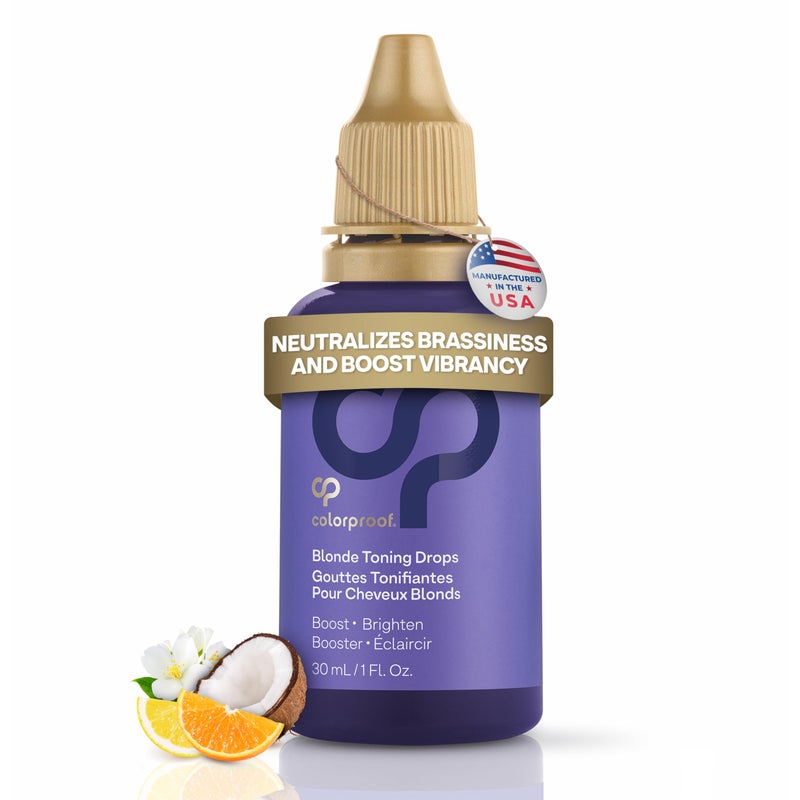 Colorproof Toning Drops 1 Fl. Oz. Toner for Blonde Hair w/Citrus, Jasmine & Coconut Milk Scent, Highly-Pigmented, Instant Hair Toner - Image 1