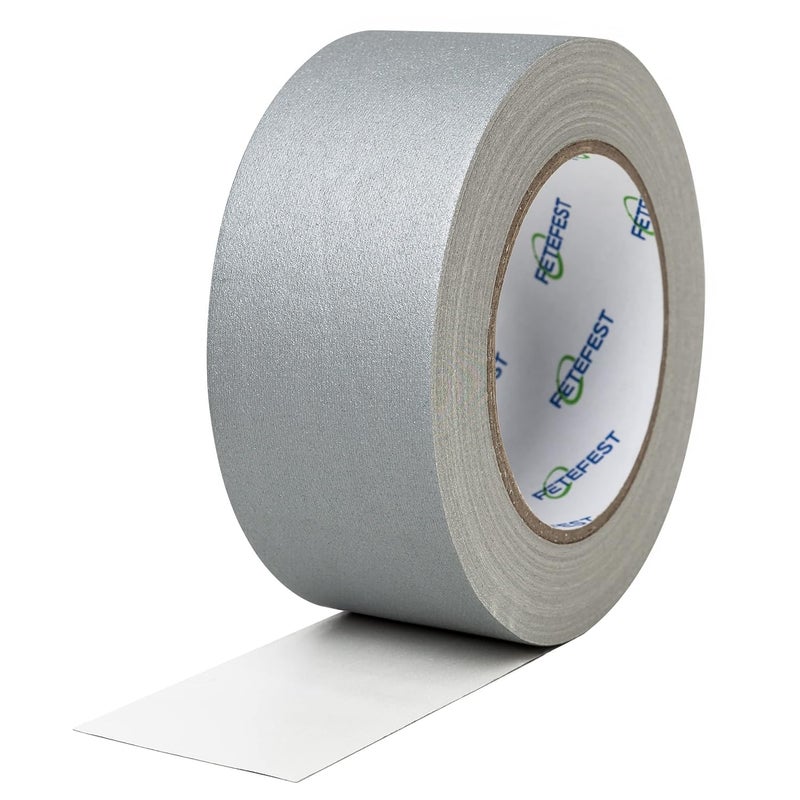 Fetefest Gaffers Tape Gray Heavy Duty, 2" by 30 Yards, Professional Grade Gaffer Tape, Non-Reflective, No Residue, Hand Tear, Self-Adhesive, Multiple Purposes (Grey, 2 inches x 30 Yards) - Image 1