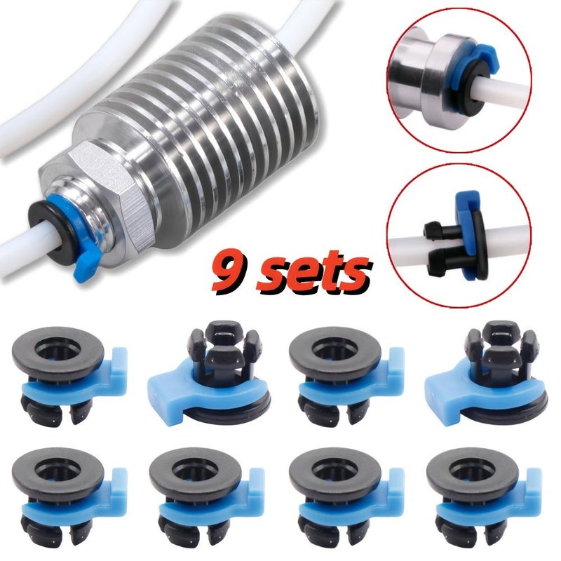 9 Sets Bowden Tube Coupling Collet Clamp Clip for 3D Printer 1.75mm Filament Parts - Image 1