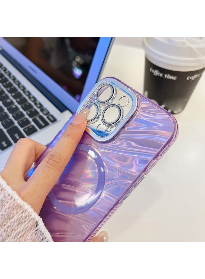 Zaboon Case For iPhone 13 Pro Plating Texture MagSafe TPU Phone Case with Glitter Lens Film - Image 4