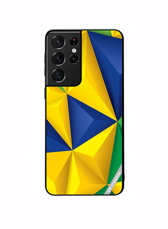 VR CREATIVE Protective Case Cover For Samsung Galaxy S21 Ultra 5G Texture Design Multicolour - Image 1