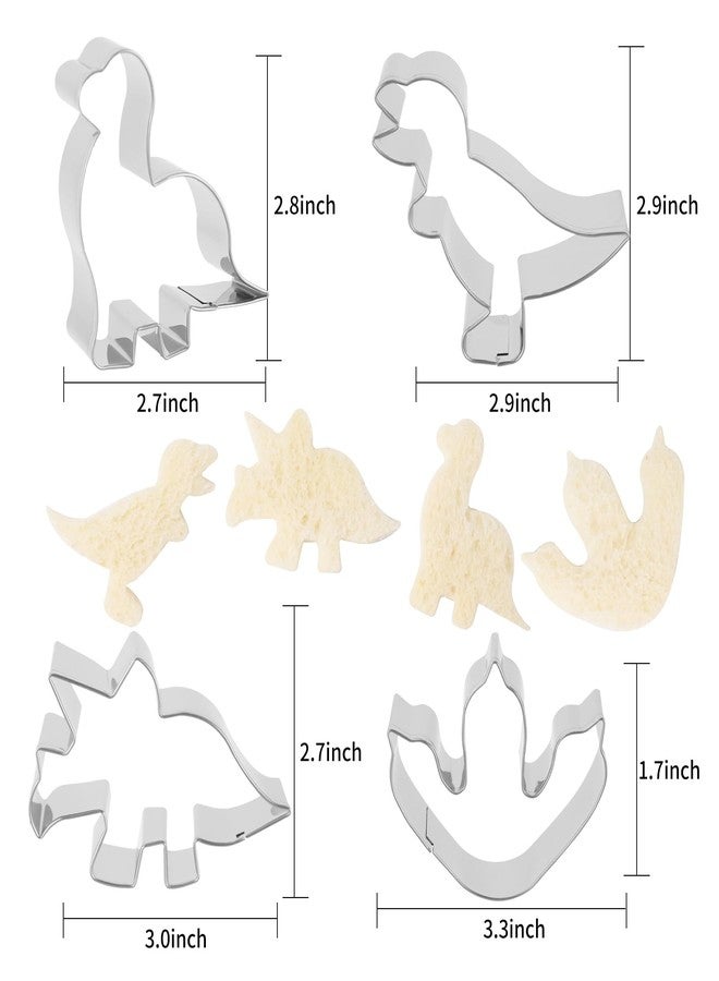 ANCKNE Cookie Cutter ANCKNE Dinosaur Cookie Cutter Set Small Size Stainless Steel Shaped for Kids Dinosaur Theme Birthday Party Supplies - Image 3