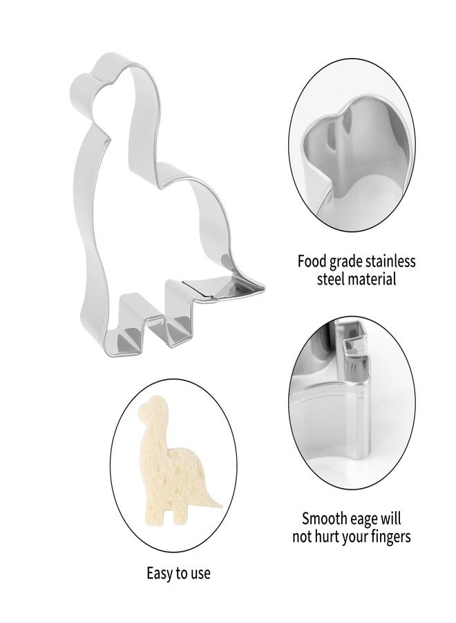 ANCKNE Cookie Cutter ANCKNE Dinosaur Cookie Cutter Set Small Size Stainless Steel Shaped for Kids Dinosaur Theme Birthday Party Supplies - Image 2