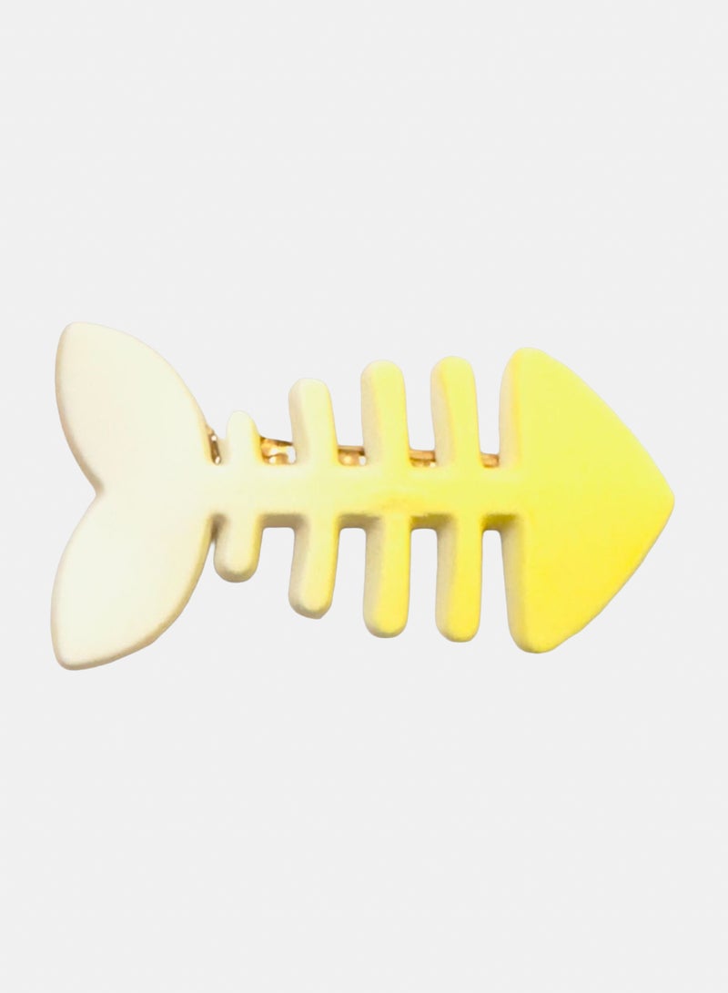 Trio Earrings Yellow Fishbone Hair Claw - Image 2