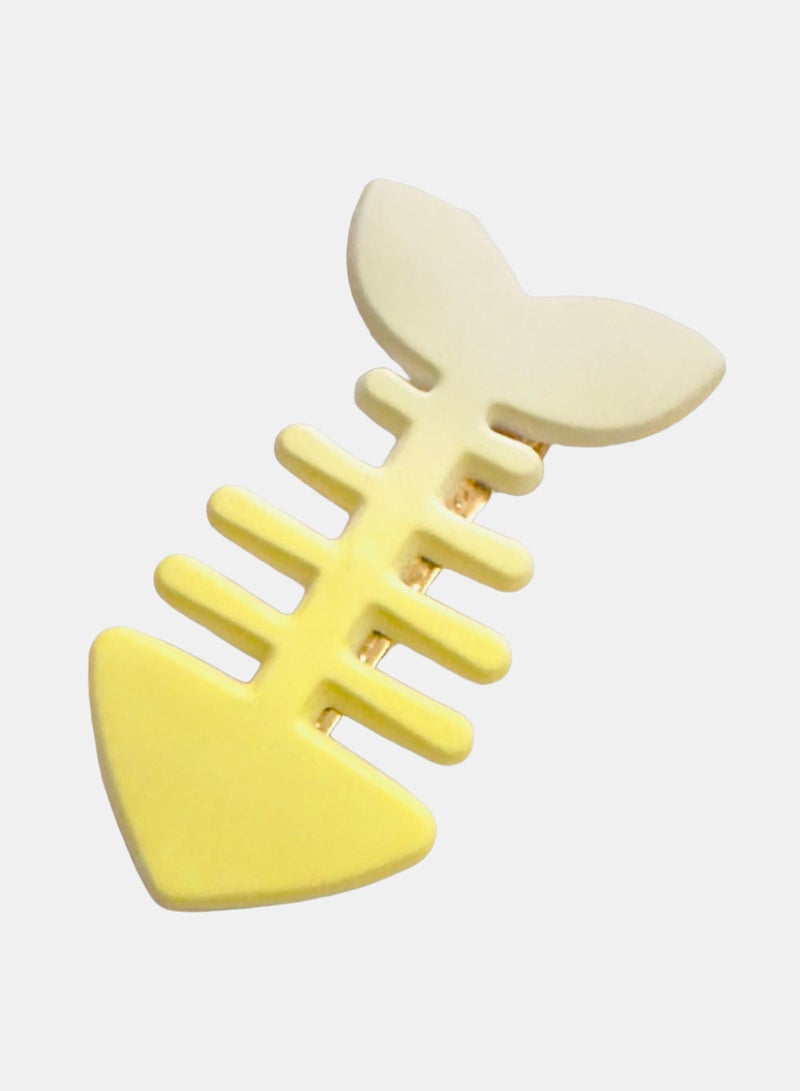 Trio Earrings Yellow Fishbone Hair Claw - Image 1