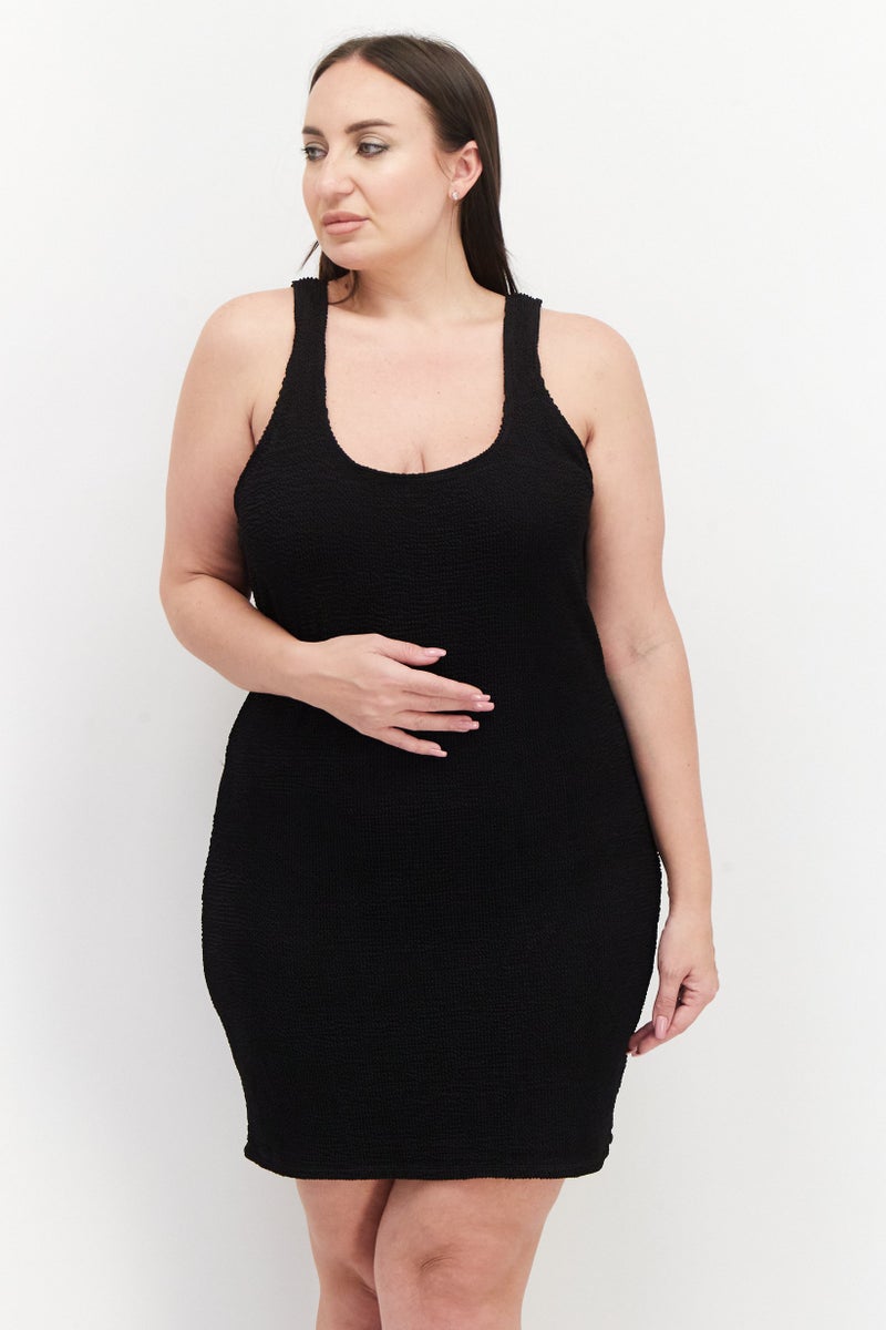 royalty Women Bodycon Mini Dress, Black - Image 1