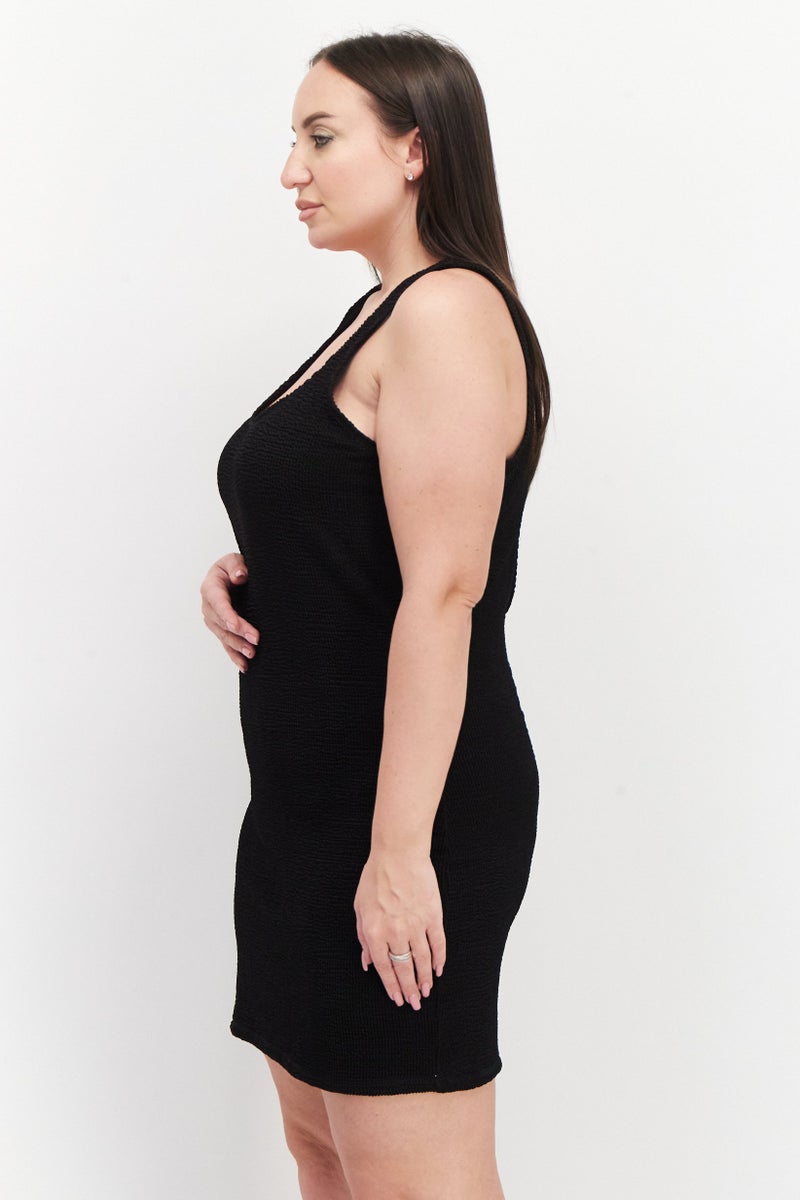 royalty Women Bodycon Mini Dress, Black - Image 2