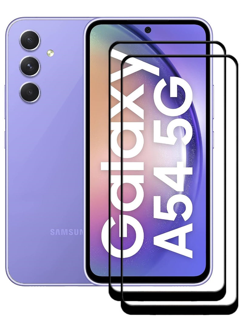 ACLIX 2 Pieces Antistatic ESD Dustproof Premium Quality High Definition Tempered Glass Screen Protector Designed For Samsung Galaxy A54 - Image 1