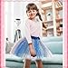 JaGely 9 Pcs Ballet Tutu for Girls Rainbow 3 Layers Fluffy Multicolor Princess Tutu Skirt for Toddler Birthday Party Dresses Bright Style - Image 4