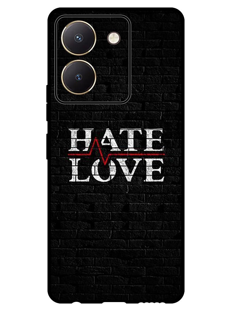 Theodor Protective Case Anti Scratch Shock Proof Bumper Cover For Vivo Y27s Hate Love - Image 1