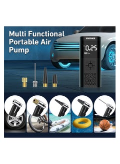 DEWINNER Tire Inflator Portable Air Compressor with LCD Display, with 6000mAh Rechargeable Battery Air Pump Inflator for Car Tires, Motorcycle, Bike, Basketball, Other of inflatables  - Image 2