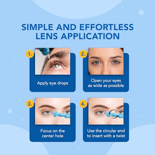 OptiWand 2 Pack - Small Portable Soft Contact Lens Removal & Insertion Tools - Silicone Rubber Eye Lens Inserter & Remover Device with Pincher End & Finger Grips Safe & Easy to Use, Travel Size 1.75" - Image 2