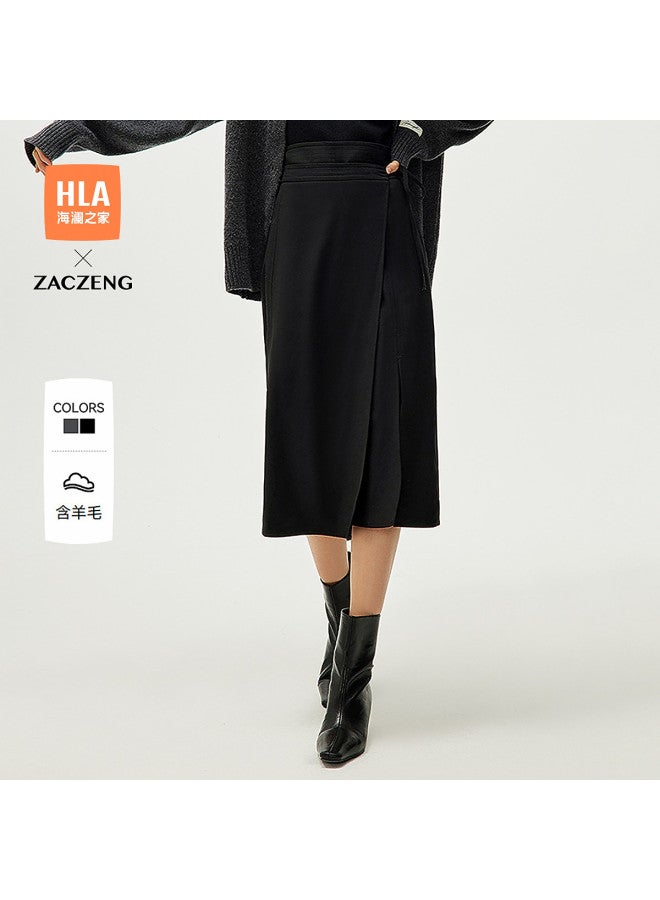 HLA 25 تنورة نسائية أنيقة وعصرية رفيعة تحتوي على الصوف لفصل الربيع/الخريف - Image 2