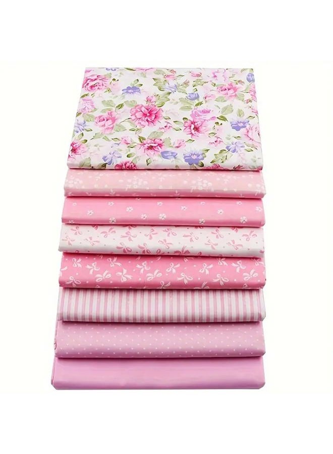 Hanjunzhao Pink Fat Quarters Fabric Bundles - 18" x 22" Pre-Cut Quilting Fabric for Sewing Craft, Floral, Bows, Dots, Stripes & Solids Prints, (Pink) ﻿ - Image 3