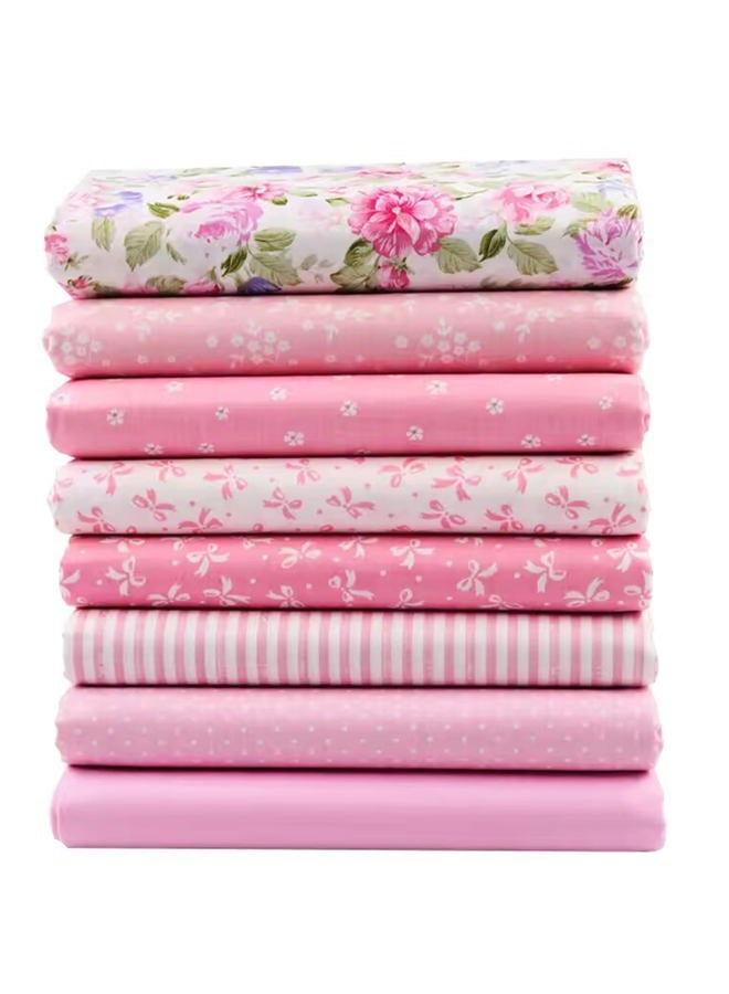 Hanjunzhao Pink Fat Quarters Fabric Bundles - 18" x 22" Pre-Cut Quilting Fabric for Sewing Craft, Floral, Bows, Dots, Stripes & Solids Prints, (Pink) ﻿ - Image 1