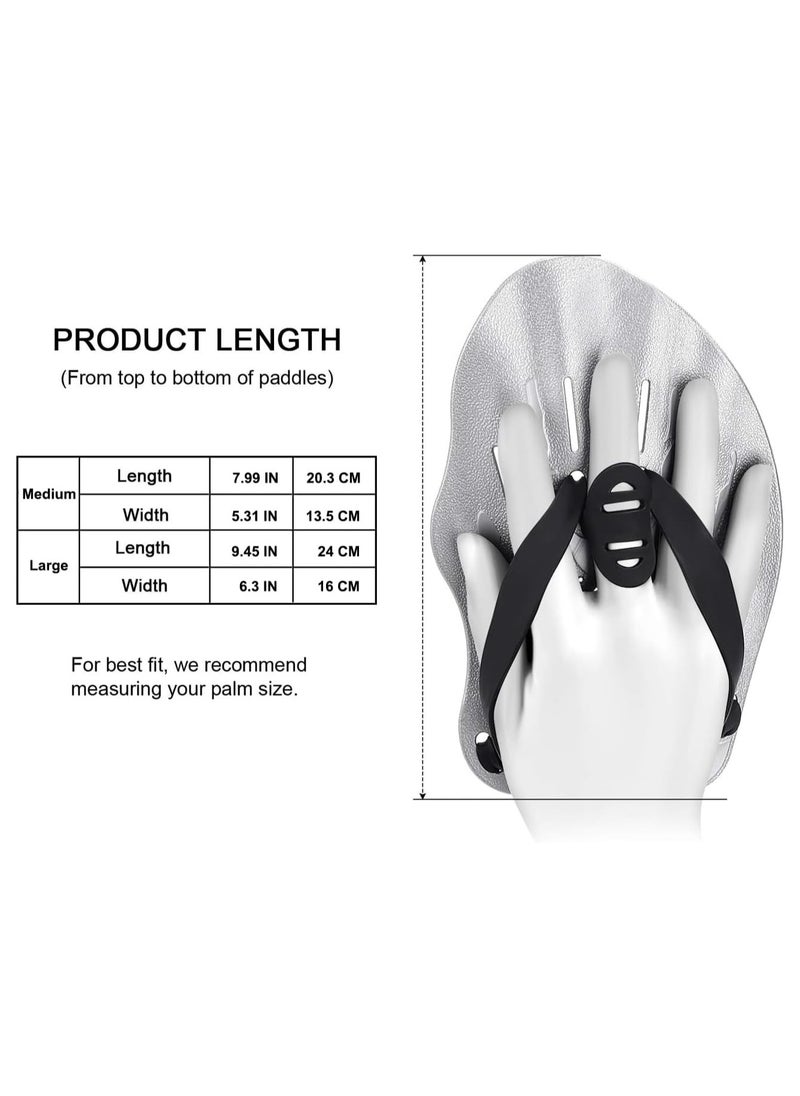 Fanski Swim Paddles Hand, Swim Training Hand Paddles with Adjustable Straps  - Image 2