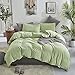 CLOTHKNOW Sage Green Comforter Set Full Green Bedding Sets Full Solid Dusty Green Bedding Comforter Sets Full Simple - Image 2