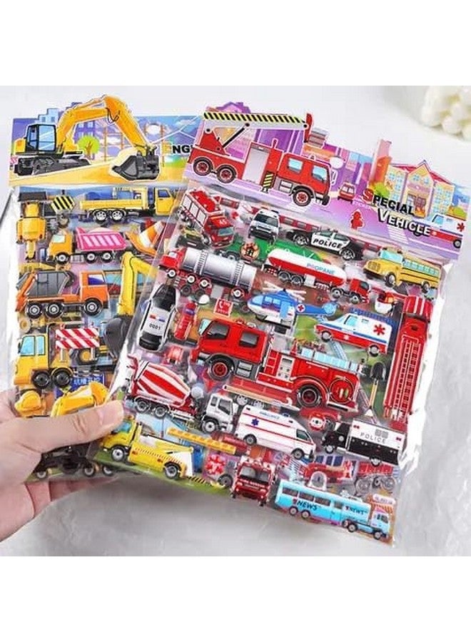 تيمسون ملصقات TEMSON الزخرفية للأطفال على شكل سيارة لطيفة وملصقات مزدوجة الطبقات منفوخة للقصاصات (مجموعة من قطعتين) - Image 1