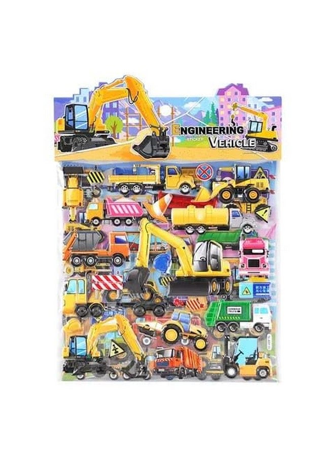 تيمسون ملصقات TEMSON الزخرفية للأطفال على شكل سيارة لطيفة وملصقات مزدوجة الطبقات منفوخة للقصاصات (مجموعة من قطعتين) - Image 3