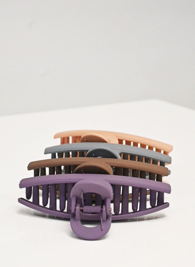 ZAAS Mini Hair Claw Clips – Pack of 4 Assorted Colors for Women & Girls - Image 4