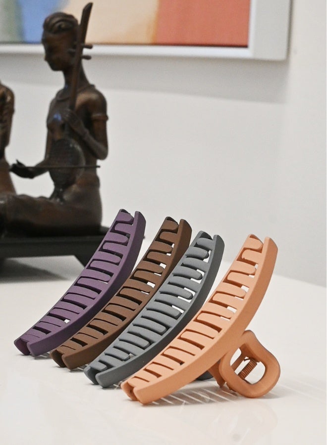 ZAAS Mini Hair Claw Clips – Pack of 4 Assorted Colors for Women & Girls - Image 3
