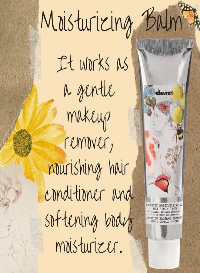 Davines Authentic Moisturizing Balm, Hydrating And Softening Action For Face, Body And Hair, Paraben Free Gentle Makeup Remover, 5.07 Fl.Oz. - Image 3
