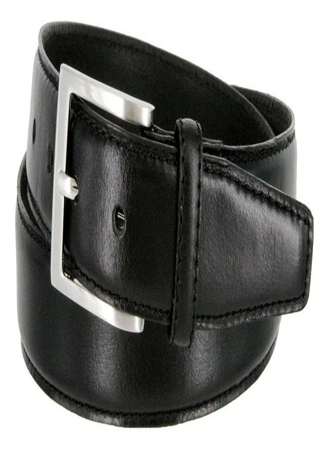 بيلتس.كوم حزام كلاسيكي من الجلد الطبيعي المدبوغ بالزيت، مناسب للعمل والمناسبات الرسمية وغير الرسمية (أسود، 34) - Image 1