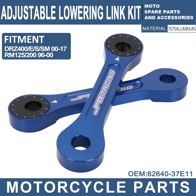 RUTU JFG RACING Adjustable Lower Link for DRZ400 Series and RM125/RM200 - Blue - Image 4