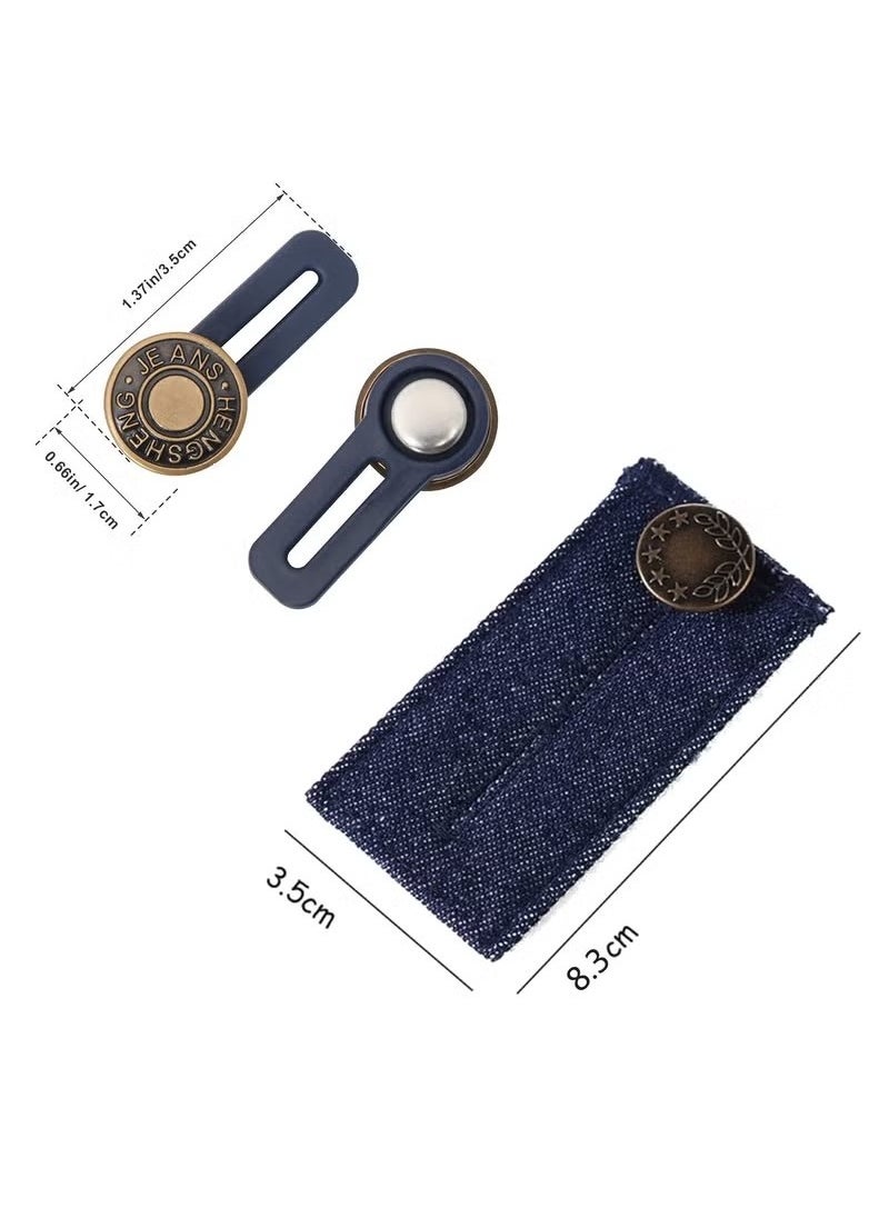 Unewshi 5 Pcs Denim Waist Extender Button and 5 Pcs Pants Extender Button, for Jeans and Skirt Comfy Metal Buttons, Waistband Extenders Adjustable Waist Extenders Jeans Extenders for Women Men Jeans(10 Pcs)  - Image 2