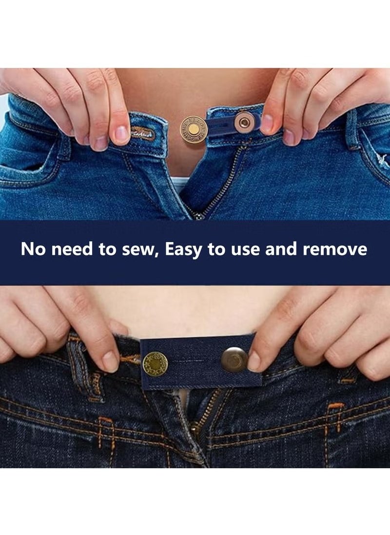 Unewshi 5 Pcs Denim Waist Extender Button and 5 Pcs Pants Extender Button, for Jeans and Skirt Comfy Metal Buttons, Waistband Extenders Adjustable Waist Extenders Jeans Extenders for Women Men Jeans(10 Pcs)  - Image 4