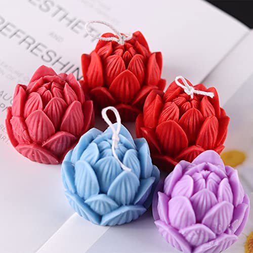 Anktily Lotus Flower Silicone Soap Mold Candle Mold Fondant Chocolate Cake Candy Mould Resin Clay Baking Pastry Tools - Image 5