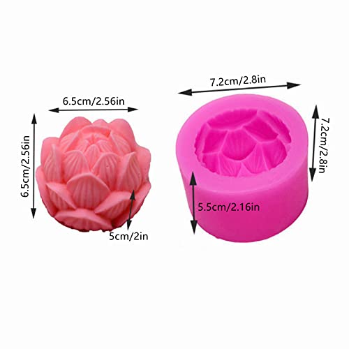 Anktily Lotus Flower Silicone Soap Mold Candle Mold Fondant Chocolate Cake Candy Mould Resin Clay Baking Pastry Tools - Image 2