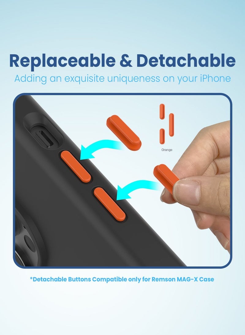Remson حزام قبضة الهاتف Remson Mag-X مع حامل مغناطيسي للهاتف (أسود/برتقالي) - Image 4