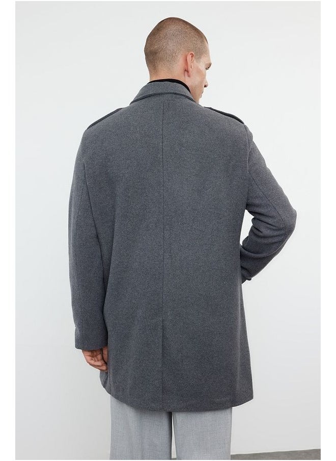 trendyol Men's Regular Fit Winter Wool Blend Winter Cashmere Coat  - Image 5