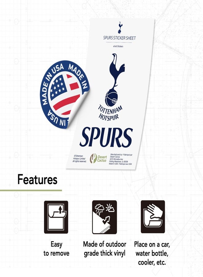 Desert Cactus Tottenham Hotspur Spurs Sticker Decal Vinyl Football Soccer Laptop Water Bottle Car Scrapbook (4 Inch) - Image 4